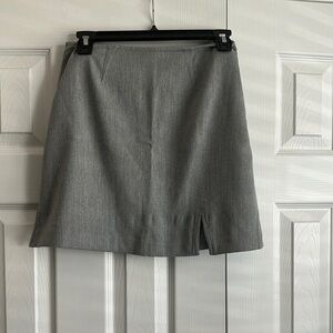 Express Gray Pencil Mini Skirt with Slit